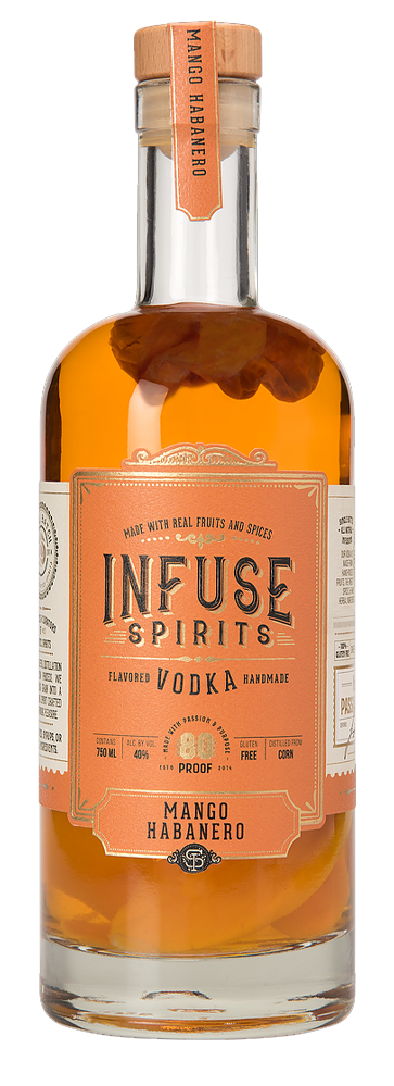 INFUSE SPIRITS VODKA MANGO HABANERO REAL FRUIT GLUTEN FREE 750ML
