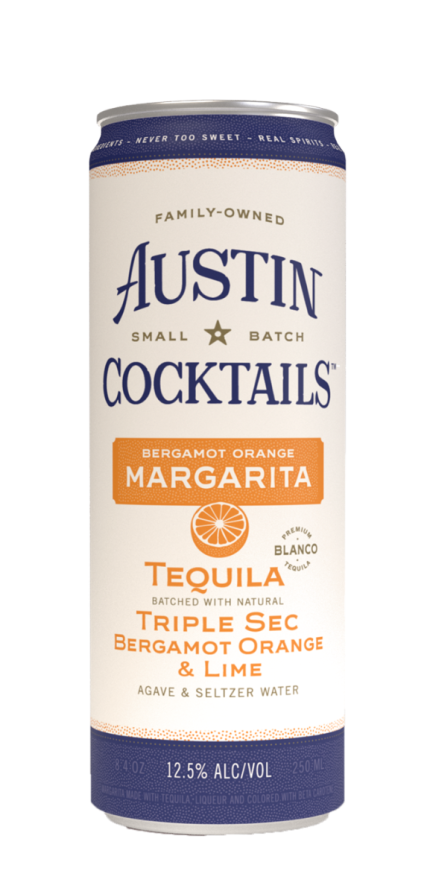 AUSTIN COCKTAILS BERGAMOT ORANGE SPARKLING MARGARITA 4 X 8.4OZ CANS