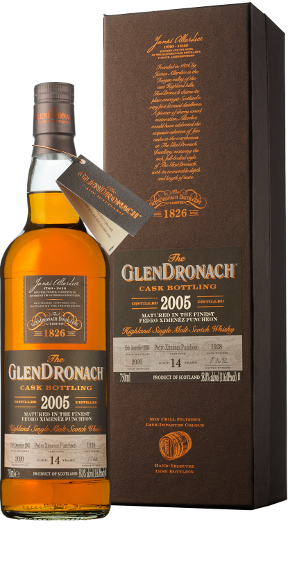 GLENDRONACH SCOTCH SINGLE MALT MATURED IN PEDRO XIMENEZ PUNCHEON 2005 14YR 750ML