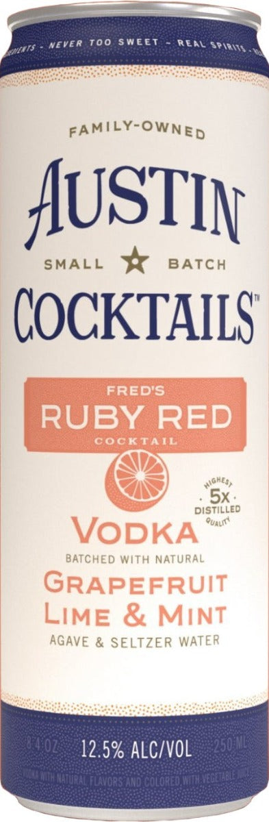 AUSTIN COCKTAILS SPARKLING FREDS RUBY RED 4X8.4OZ CANS