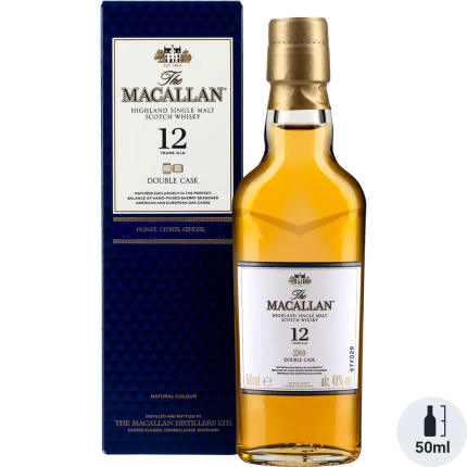 MACALLAN SCOTCH SINGLE MALT DOUBLE CASK 12YR 50ML