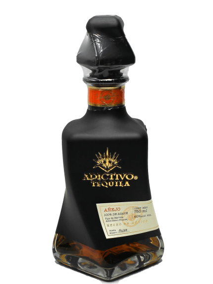 ADICTIVO TEQUILA EXTRA ANEJO BLACK BOTTLE 1.75LI