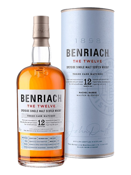 BENRIACH SCOTCH SINGLE MALT THREE CASK MATURED SPEYSIDE 12YR 750ML