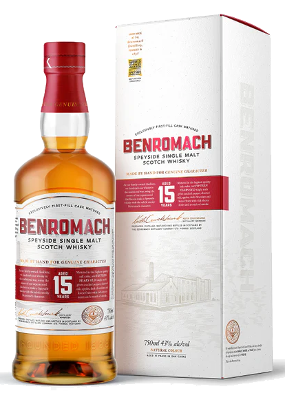 BENROMACH SCOTCH SINGLE MALT SPEYSIDE 86PF 15YR 750ML
