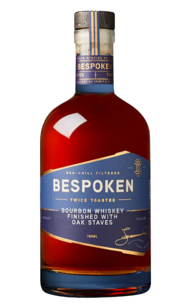BESPOKEN SPIRITS WHISKEY TWICE TOASTED FINISHED WITH OAK STAVES NON CHILL FILTERED 750ML