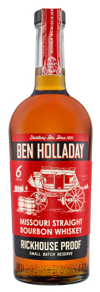 BEN HOLLADAY BOURBON STRAIGHT SMALL BATCH RESERVE RICKHOUSE PROOF 6YR MISSOURI 750ML