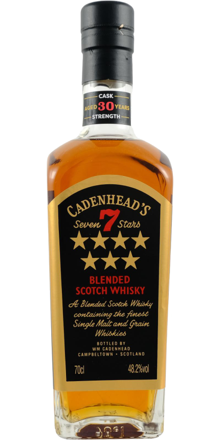 CADENHEADS SEVEN STARS SCOTCH BLENDED CASK STRENGTH 30YR 700ML