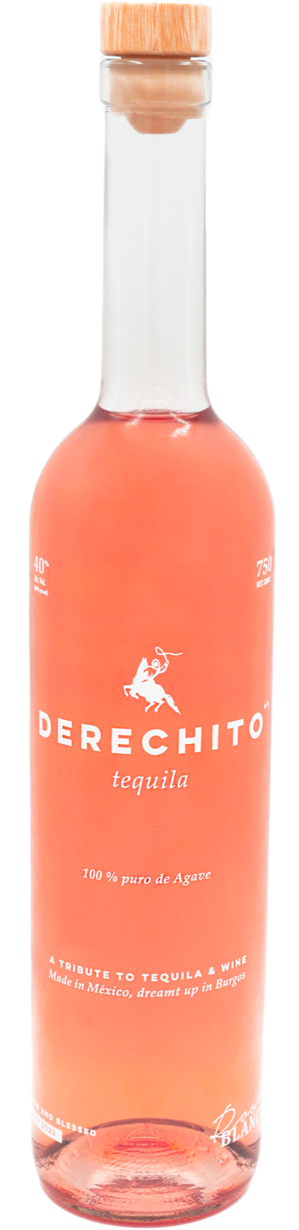 DERECHITO TEQUILA BLANCO ROSE LIMITED COLLECTION 750ML