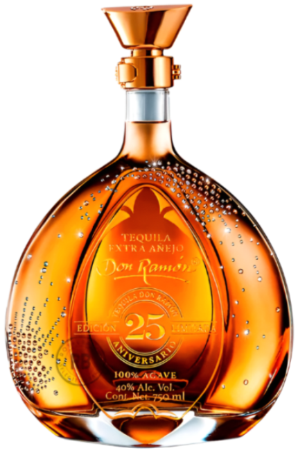 DON RAMON TEQUILA EXTRA ANEJO 25TH ANNIVERSARIO SWAROWSKI CRYSTALS 750ML