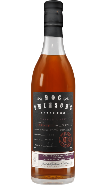 DOC SWINSONS BOURBON ALTER EGO EDITION TRIPLE CASK SHERRY & COGNAC FINISH INDIANA 750ML