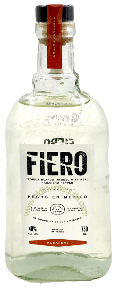 FIERO TEQUILA BLANCO HABANERO 750ML