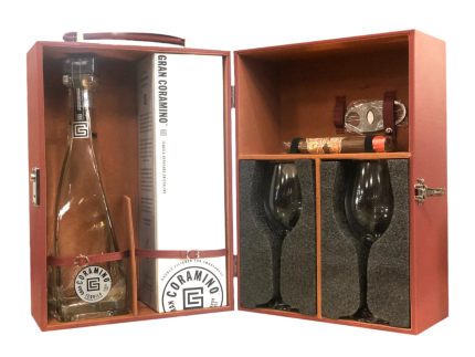 GIFT BOX WITH GRAN CORAMINO TEQUILA REPOSADO CRISTALINO 750ML