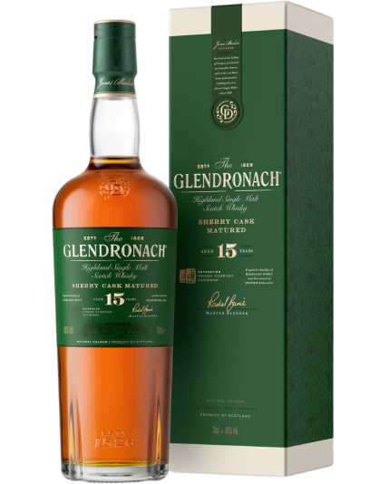 GLENDRONACH SCOTCH SINGLE MALT SHERRY CASK MATURED HIGHLAND 15YR 700ML