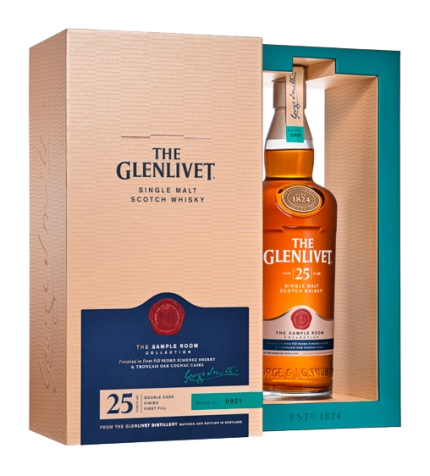 GLENLIVET SCOTCH SINGLE MALT 86PF 25YR 750ML