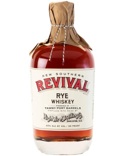 HIGH WIRE DISTILLING NEW SOUTHERN REVIVAL WHISKEY RYE TAWNY PORT BARRELS SOUTH CAROLINA 750ML