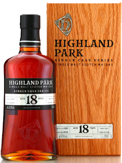 HIGHLAND PARK SCOTCH SINGLE CASK SERIES FIRST FILL EUROPEAN OAK SHERRY BUT 18YR 750ML