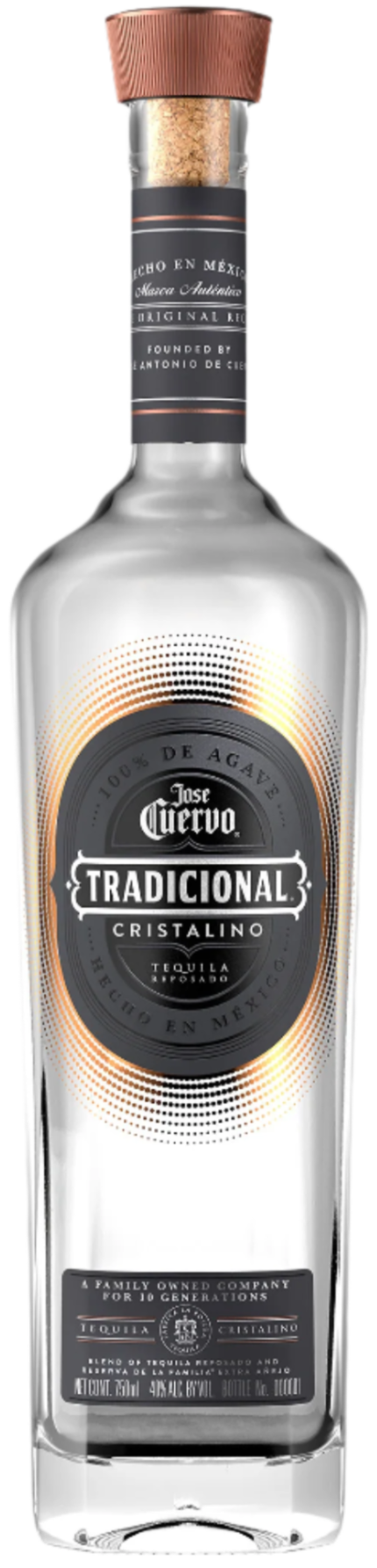 JOSE CUERVO TRADICIONAL TEQUILA CRISTALINO 750ML