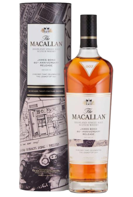 MACALLAN JAMES BOND SCOTCH SINGLE MALT 60TH ANNIVERSARY DECADE 3 EDITION 700ML