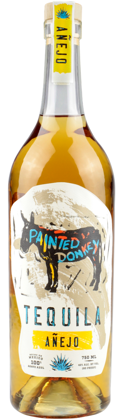 PAINTED DONKEY TEQUILA ANEJO 750ML