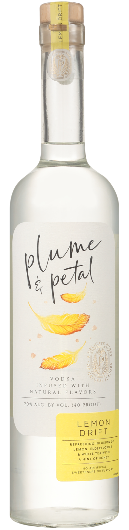 PLUME AND PETAL VODKA LEMON DRIFT NATURAL FLAVOR FLORIDA 750ML