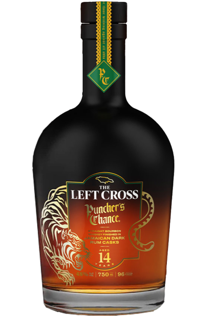 PUNCHERS CHANCE BOURBON STRAIGHT THE LEFT CROSS JAMAICAN DARK RUM CASKS KENTUCKY 14YR 750ML