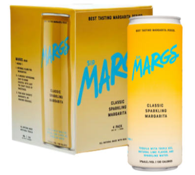 SIPMARGS CLASSIC SPARKLING MARGARITA COCKTAIL 4X355ML