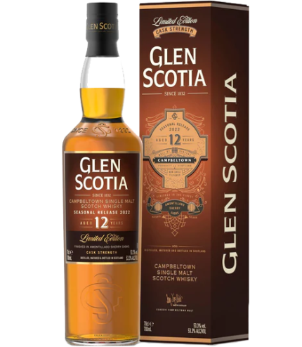 GLEN SCOTIA SCOTCH SINGLE MALT CASK STRENGTH LIMITED AMONTILLADO SHERRY CASK EDITION 12YR 700ML