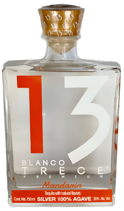 TEQUILA 13 BLANCO MANDARIN 750ML