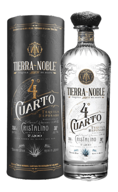 TIERRA NOBLE TEQUILA CUATRO 4 REPOSADO CRISTALINO 750ML