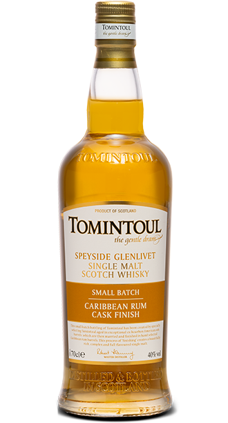 TOMINTOUL SCOTCH SINGLE MALT SMALL BATCH CARIBBEAN RUM CASK FINISH SPEYSIDE 700ML