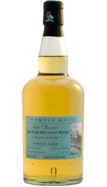 WEMYSS MALTS SCOTCH SINGLE MALT SINGLE CASK ISLAY A MATTER OF SMOKE 92PF 15YR 750ML
