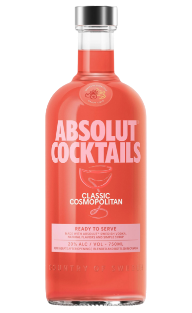 ABSOLUT VODKA CLASSIC COSMOPOLITAN 750ML