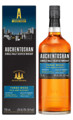 AUCHENTOSHAN SCOTCH SINGLE MALT THREE WOOD 750ML - Image 2