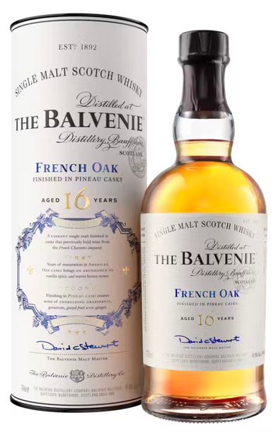 BALVENIE SCOTCH SINGLE MALT FRENCH OAK FINISHED IN PINEAU CASKS 16YR  750ML