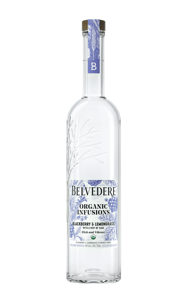 BELVEDERE VODKA INFUSIONS BLACKBERRY & LEMONGRASS ORGANIC POLAND 750ML