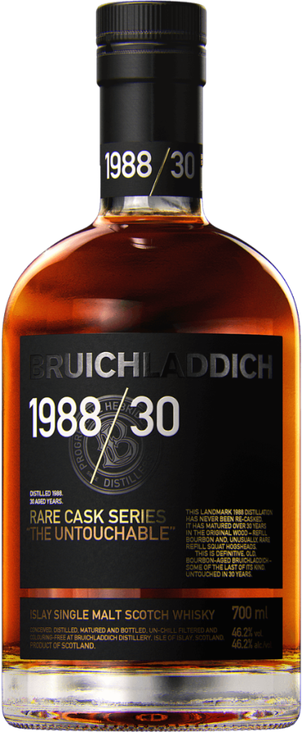 BRUICHLADDICH SCOTCH SINGLE MALT RARE CASK SERIES 30YR 1988 750ML