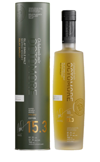 BRUICHLADDICH OCTOMORE SCOTCH SINGLE MALT ISLAY SUPER HEAVILY PEATED 307.2 PPM EDITION 15.3 700ML