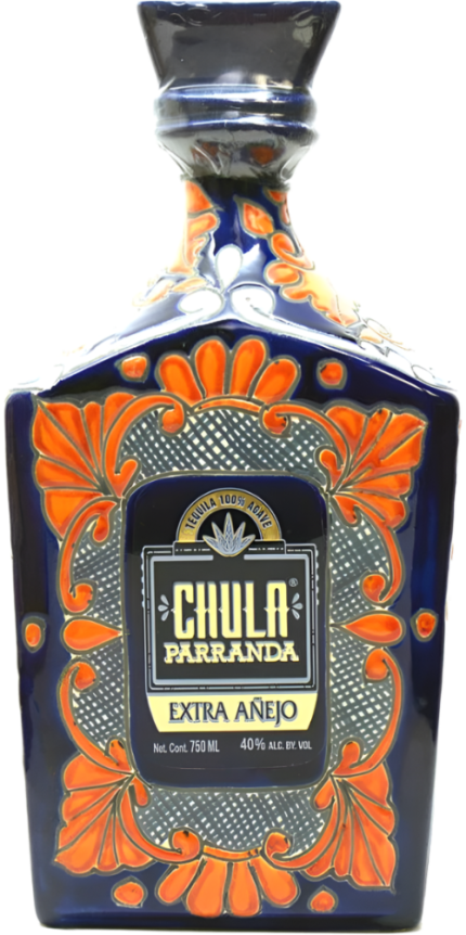 CHULA PARRANDA TEQUILA EXTRA ANEJO PAINTED BOTTLE 750ML