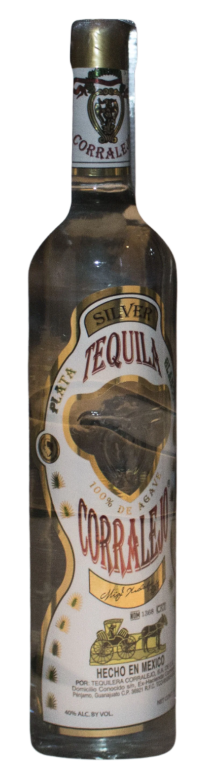 CORRALEJO TEQUILA BLANCO GFT PK W/ 2 GLASSES 750ML