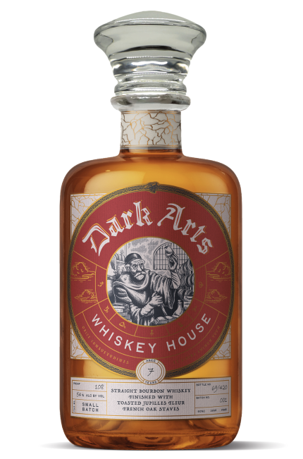 DARK ARTS BOURBON STRAIGHT FINISHED IN TOASTED JUPILLES FLUER FRENCH OAK STAVES KENTUCKY 7YR 750ML