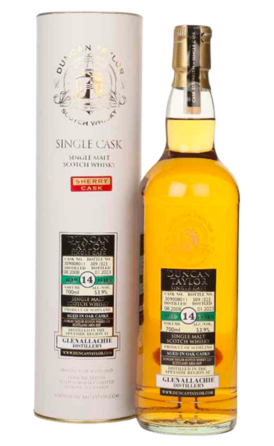 DUNCAN TAYLOR GLENALLACHIE SCOTCH SINGLE MALT SINGLE SHERRY CASK 14YR 750ML