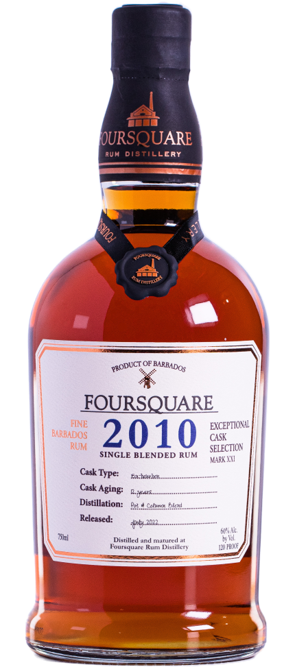 FOURSQUARE RUM SINGLE BLENDED EXCEPTIONAL CASK SELECTION  BARBADOS 2010 750ML