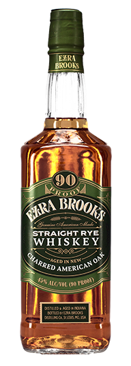 EZRA BROOKS WHISKEY RYE IN CHARRED AMERICAN OAK KENTUCKY 750ML