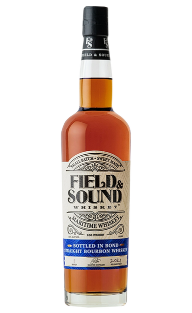 FIELD & SOUND BOURBON STRAIGHT SWEET MASH BOTTLED IN BOND NEW YORK 750ML