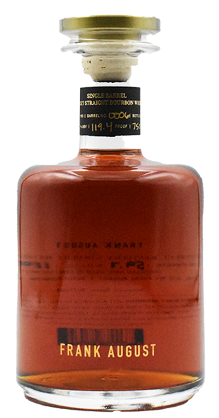 FRANK AUGUST BOURBON STRAIGHT SINGLE BARREL CASK STRENGTH KENTUCKY 7YR 750ML
