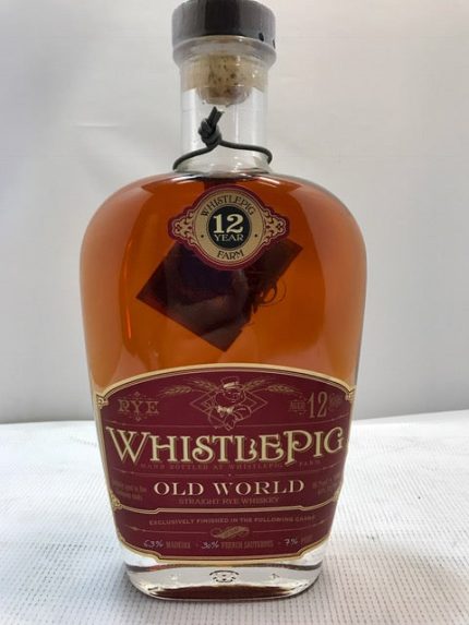 WHISTLEPIG WHISKEY RYE OLD WORLD FRENCH SAUTERNES/ MADEIRE/ PORT 12YR FARM 86PF 750ML