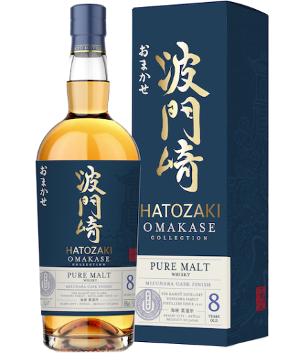 HATOZAKI WHISKY PURE MALT MIZUNARA CASK FINISH OMAKASE COLLECTION JAPAN 8YR 750ML