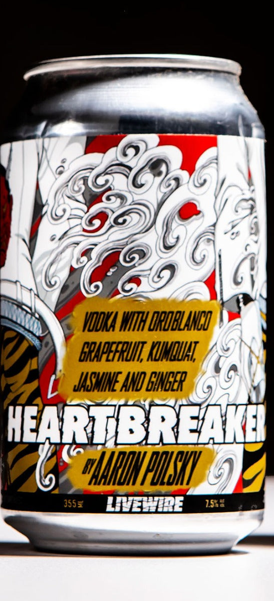 LIVEWIRE HEARTBREAKER MIX DRINK RTD VODKA W/ OROBLANCO GRAPEFRUIT KUMQUAT JASMINE GINGER 355ML - Image 1