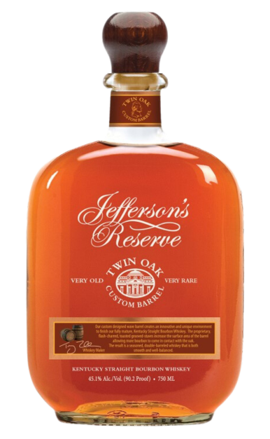 JEFFERSONS RESERVE BOURBON TWIN OAK CUSTOM BARREL KENTUCKY 750ML
