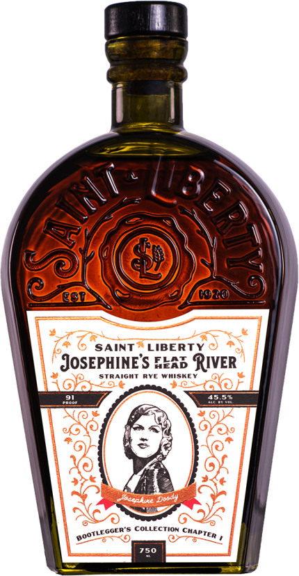 SAINT LIBERTY JOSEPHINES FLAT HEAD RIVER WHISKEY RYE BOOTLEGGERS COLLECTION CHAPTER 1 TENNESSEE 750ML